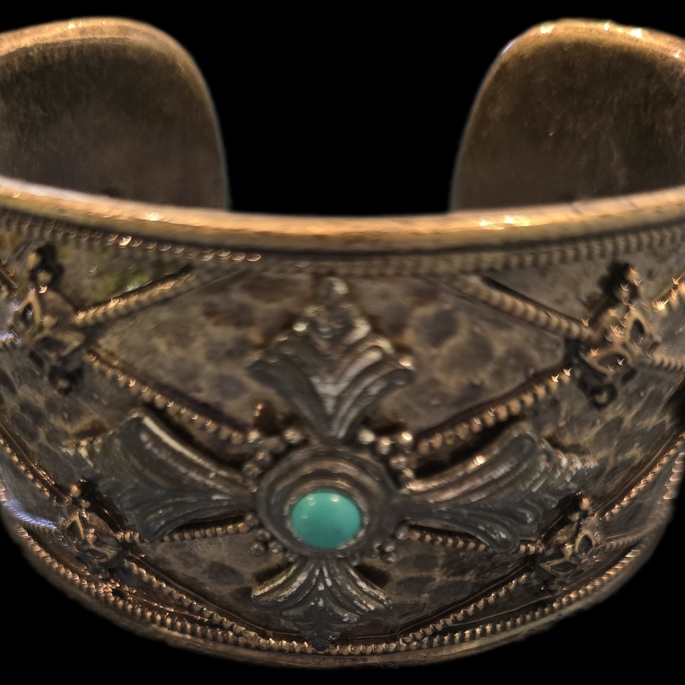 Lucky Brand Gold and Brown Cuff Bracelet